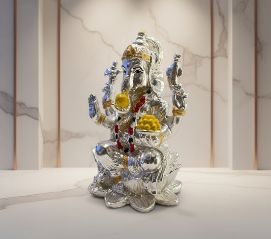 Silver Lord Ganesha Idol
