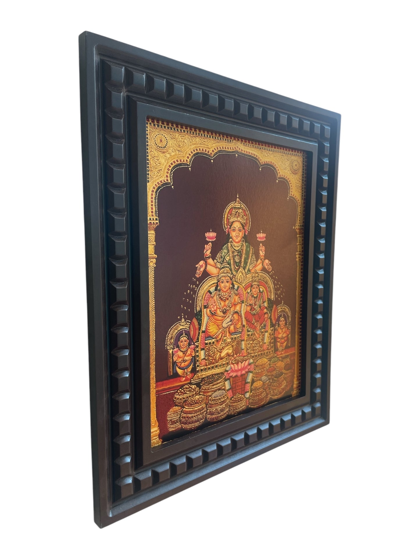 Kubera Gold Leafed Art With Wooden Frame