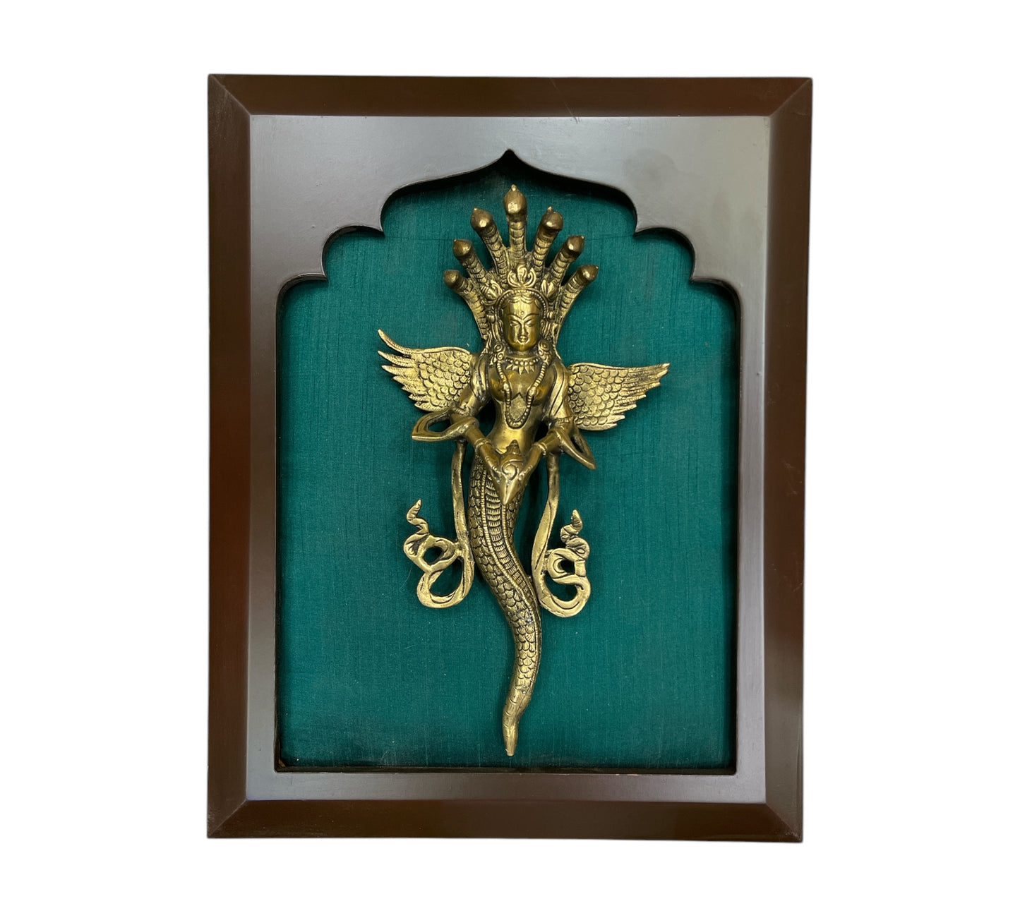 Brass Naga Kanya with Rama Green