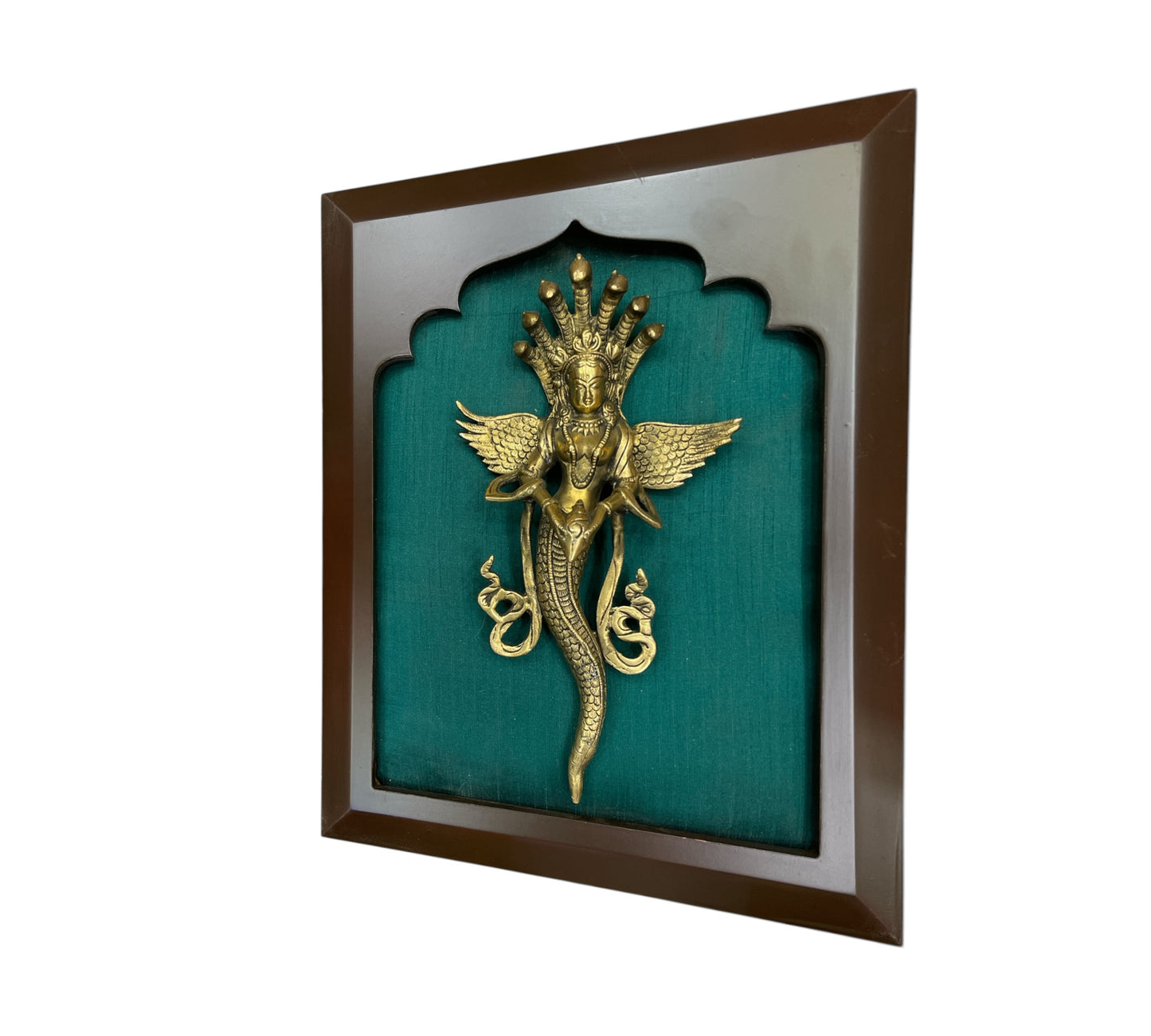 Brass Naga Kanya with Rama Green