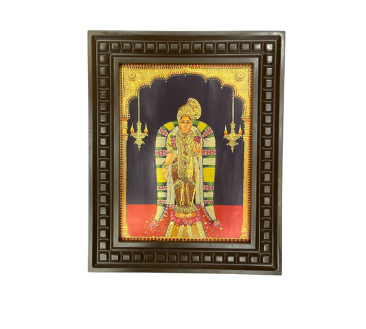 Andal Amma - 2 Gold Foiled art within wooden frame