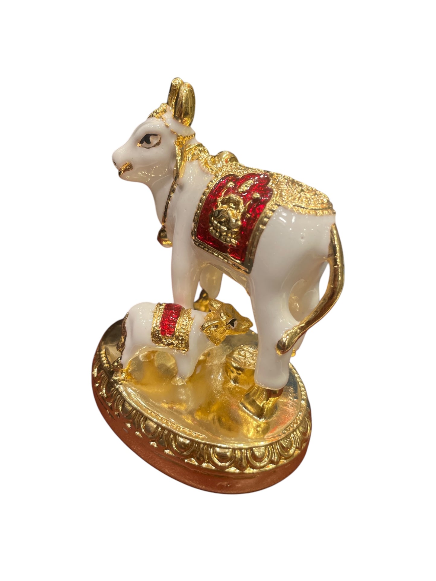 Kamadhenu vastu in Gold & white color