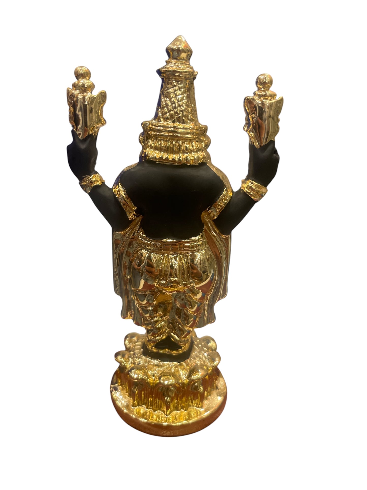Tirupati Balaji Statue in Black and Gold
