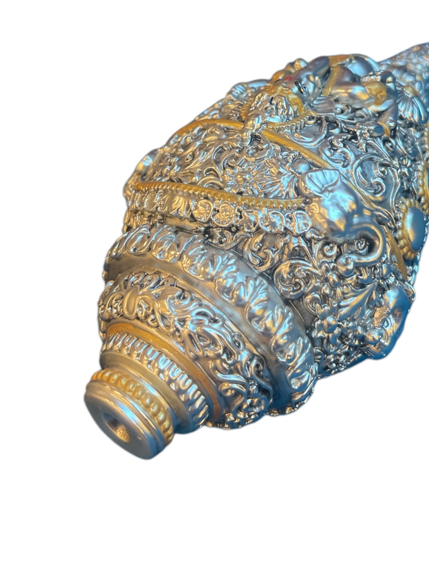 Ganesha conch gold & sterling silver with free Base