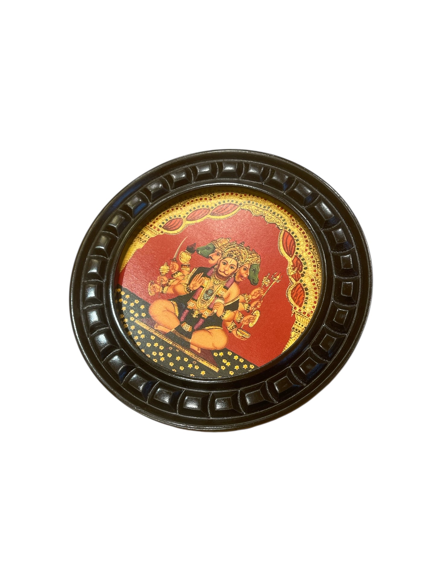 Panchamukhi Hanuman in Circular wooden frame