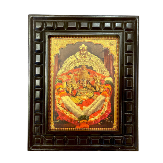 Mysore chamundeshwari gold foiled artwork in wooden frame