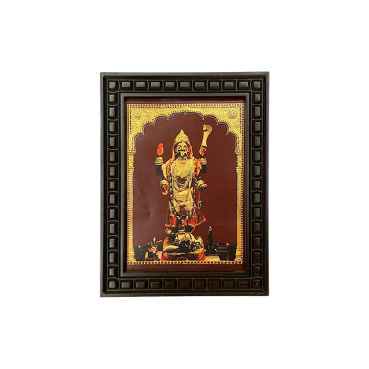 Maa Kaali Gold Leafed Art With Wooden Frame