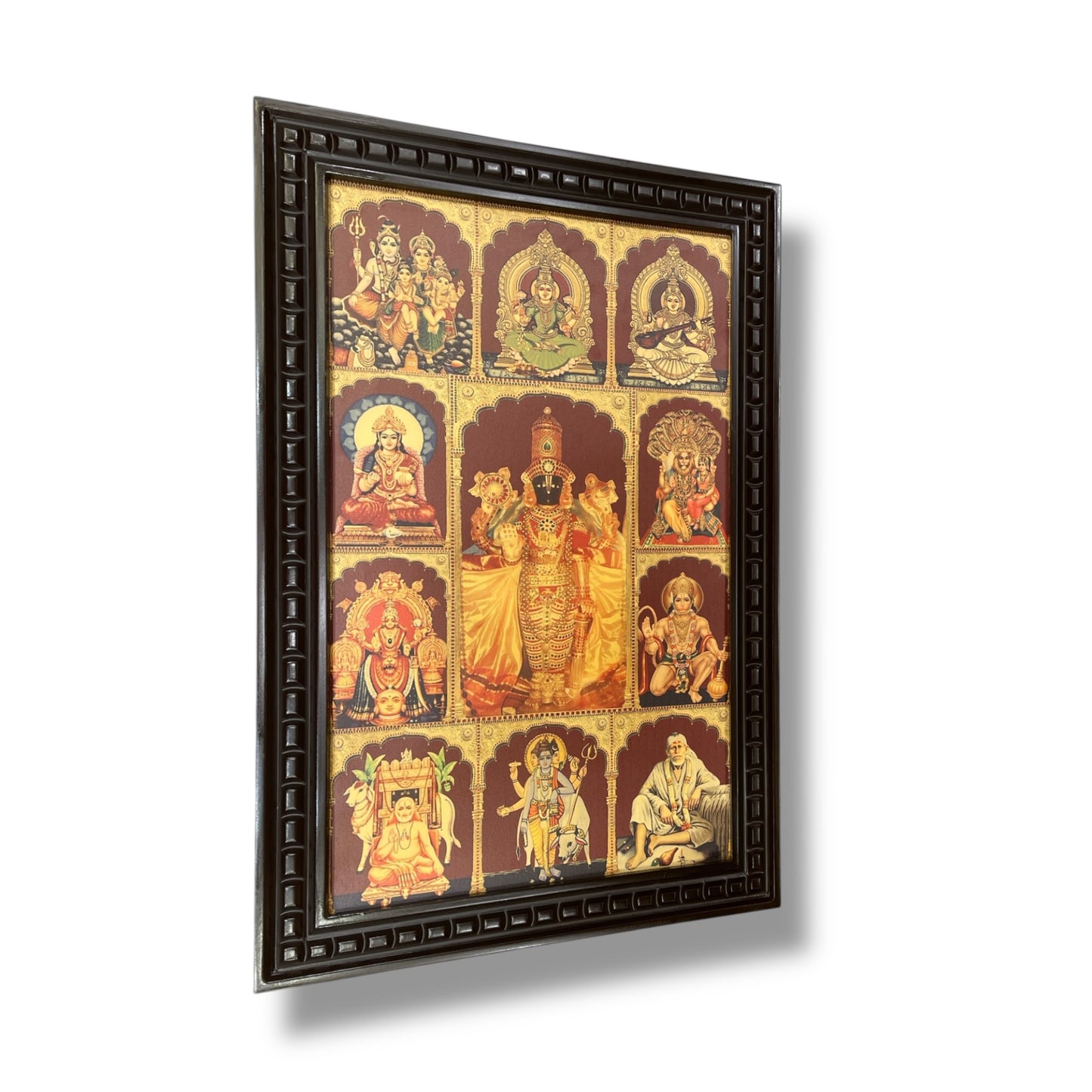 11 Gods customized Gold Leafed art Within Wooden Frame