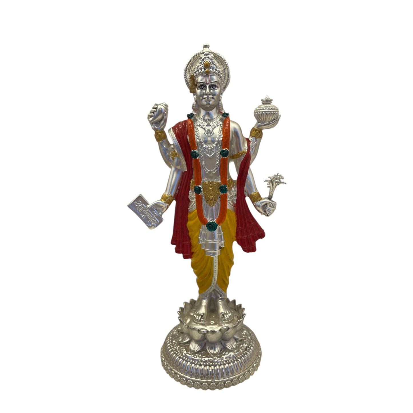Dhanvantri Silver Finish Statue