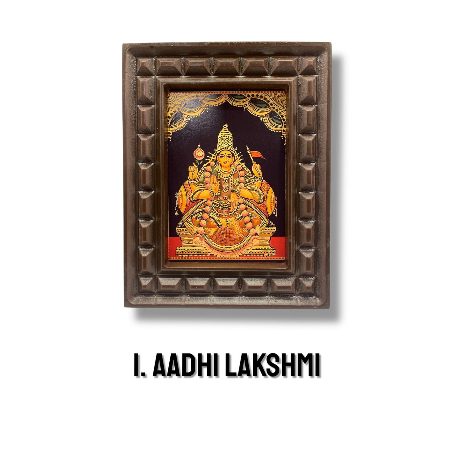 Set of Asta Lakshmi -2 Gold Leafed Art With Wooden Frame