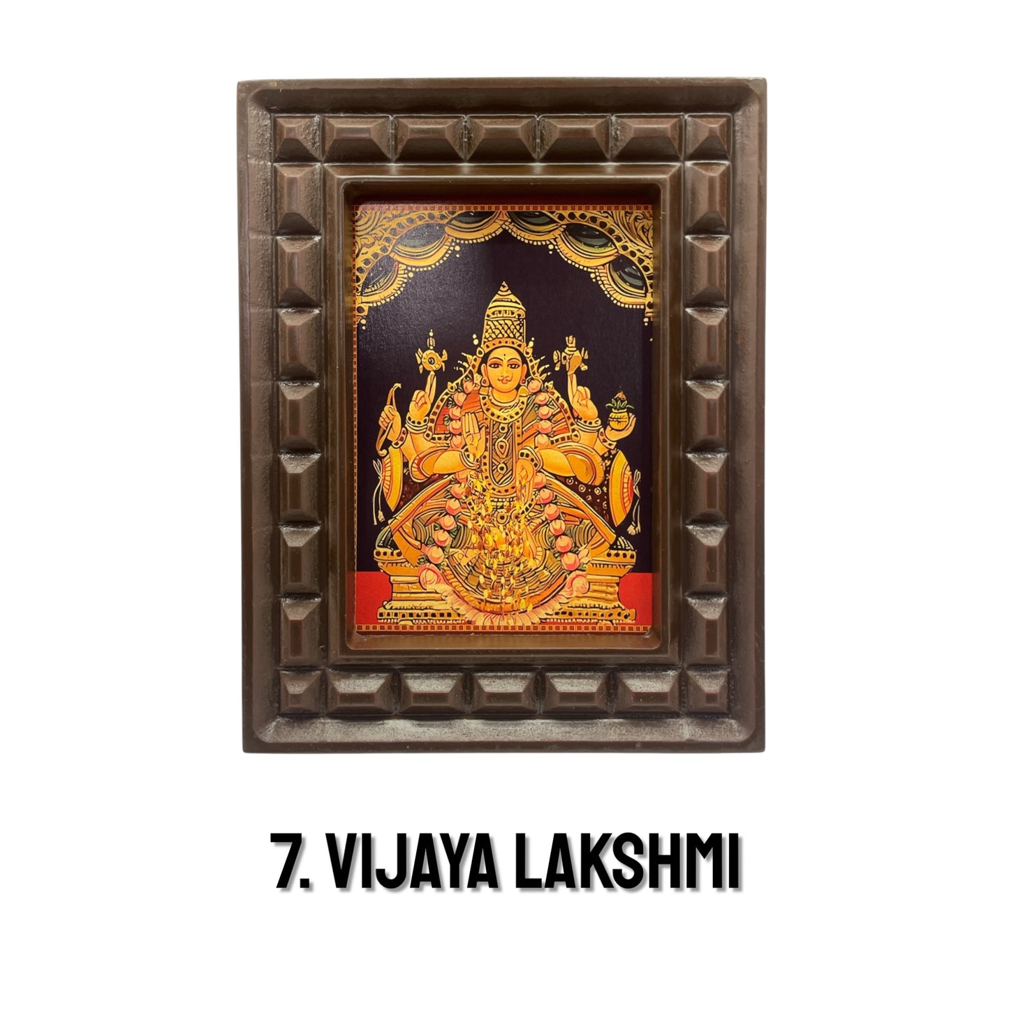 Set of Asta Lakshmi -2 Gold Leafed Art With Wooden Frame