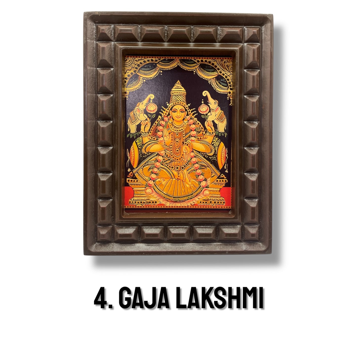 Set of Asta Lakshmi -2 Gold Leafed Art With Wooden Frame