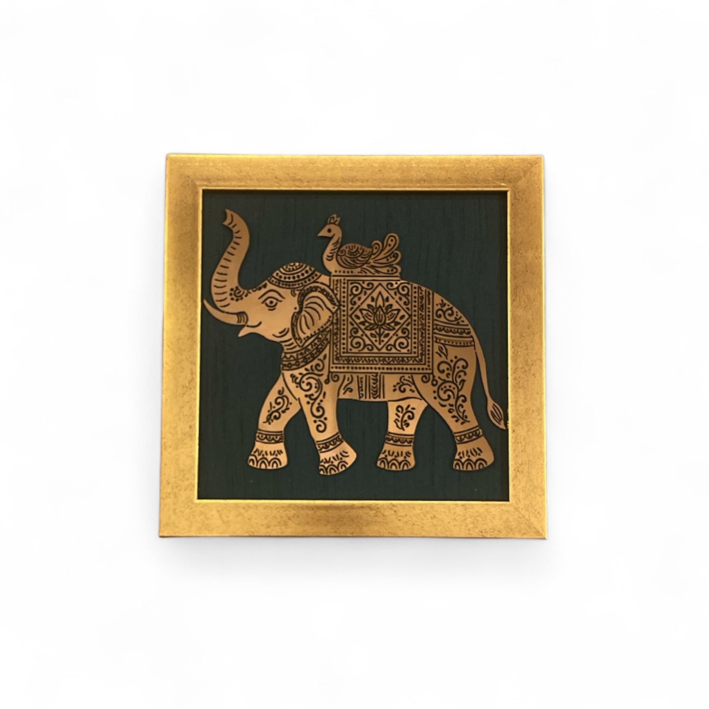 Auspicious Indian Elephant & Peacock Wall Décor