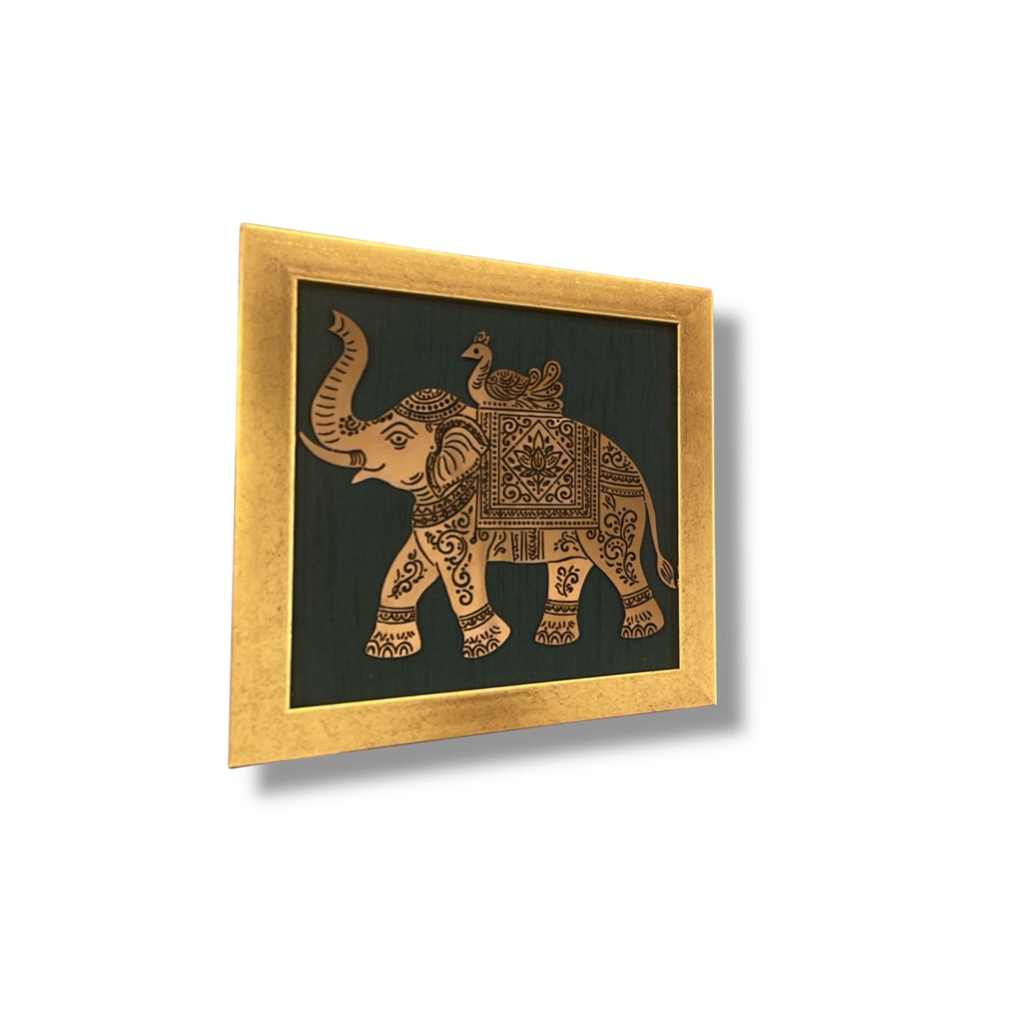 Auspicious Indian Elephant & Peacock Wall Décor