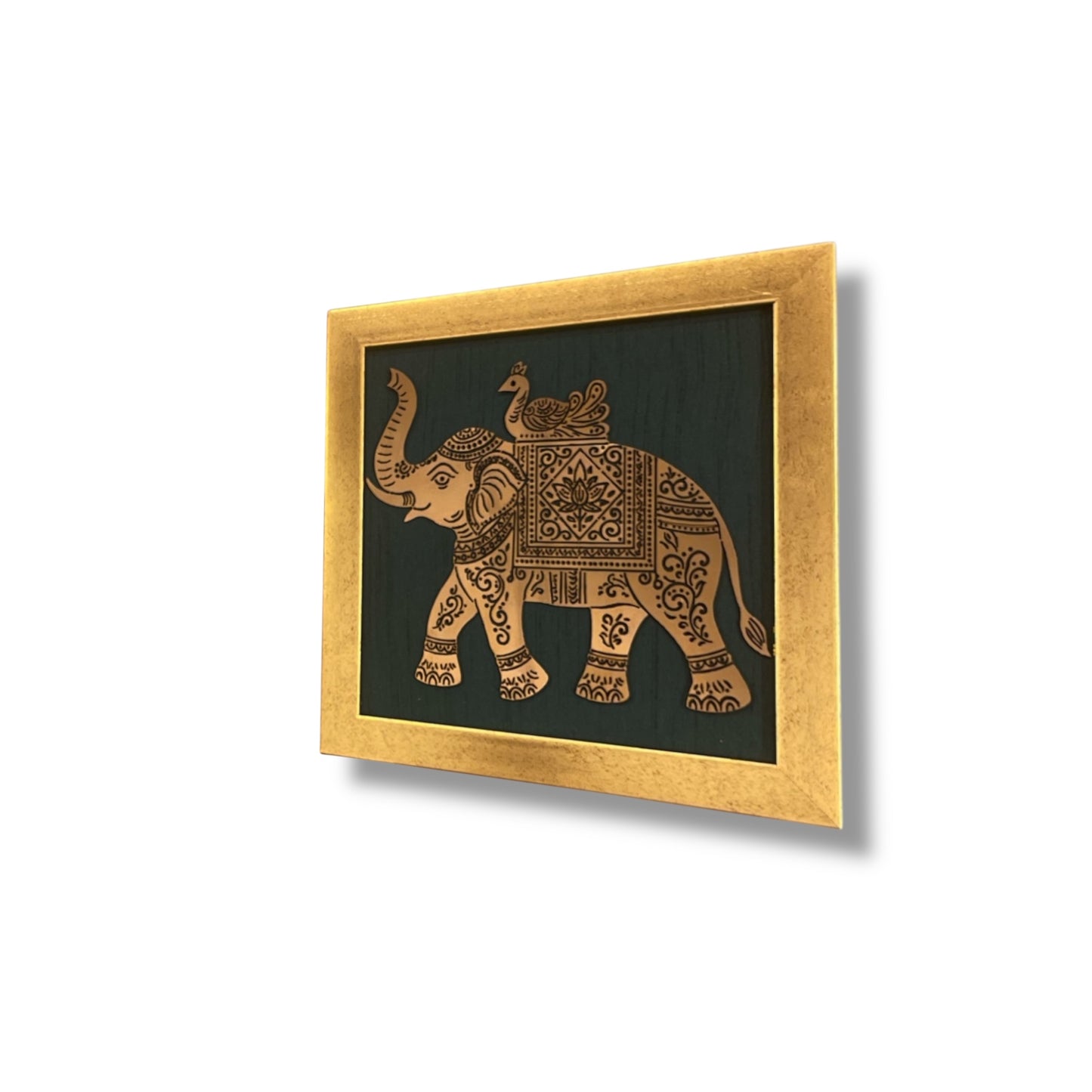 Auspicious Indian Elephant & Peacock Wall Décor