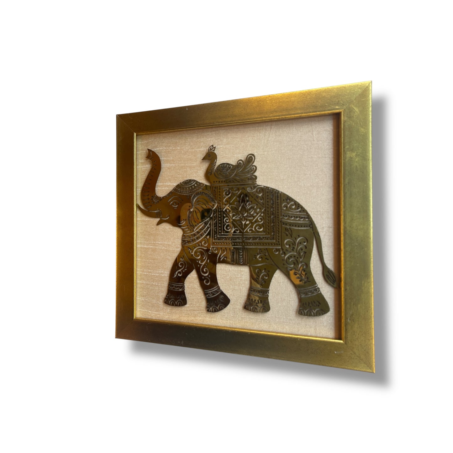 Auspicious Indian Elephant & Peacock Wall Décor