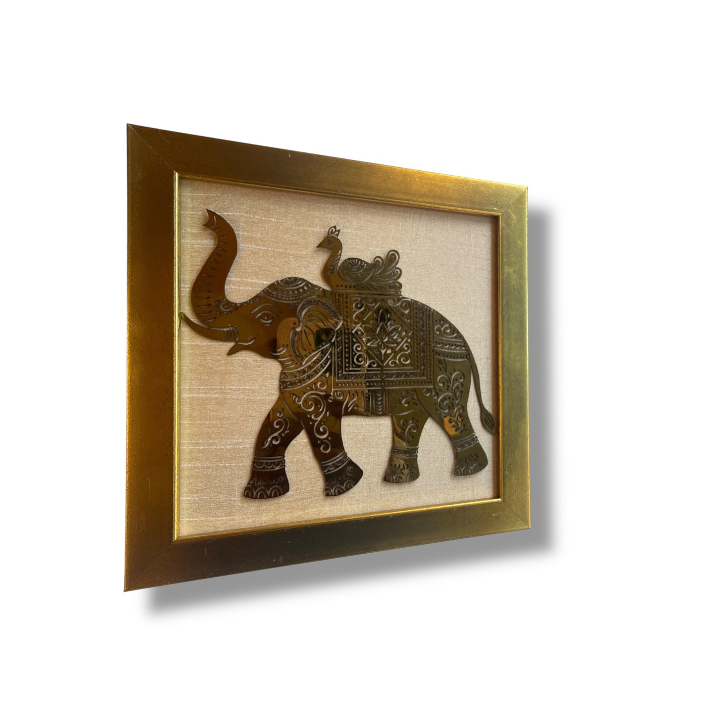 Auspicious Indian Elephant & Peacock Wall Décor