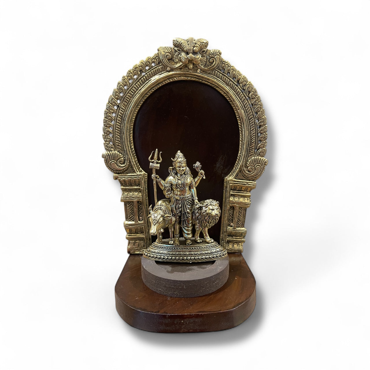 Brass statue wall
