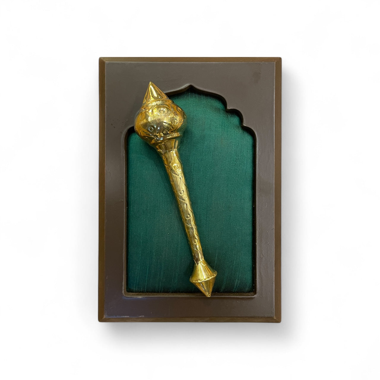 Green Wall Art Set with Kalapvriksha, Gadha, Flower pot, kamdhenu, Kuber Kalash