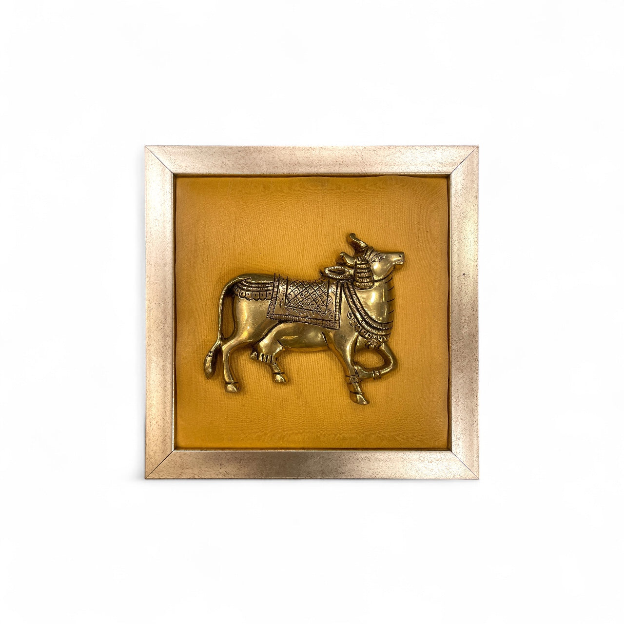 Golden Brass Wall Art Set – Kalpavriksha with Divine Elements.