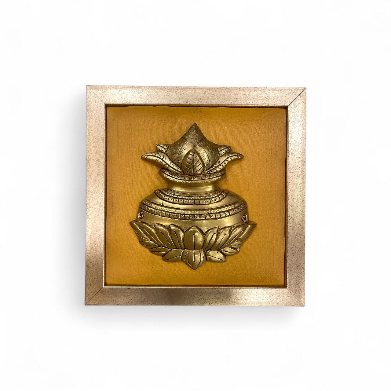 Golden Brass Wall Art Set – Kalpavriksha with Divine Elements.