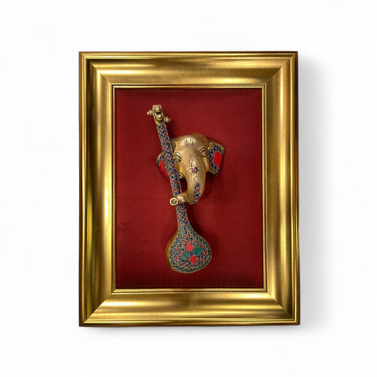 Vidya Ganapathi Brass Wall Art