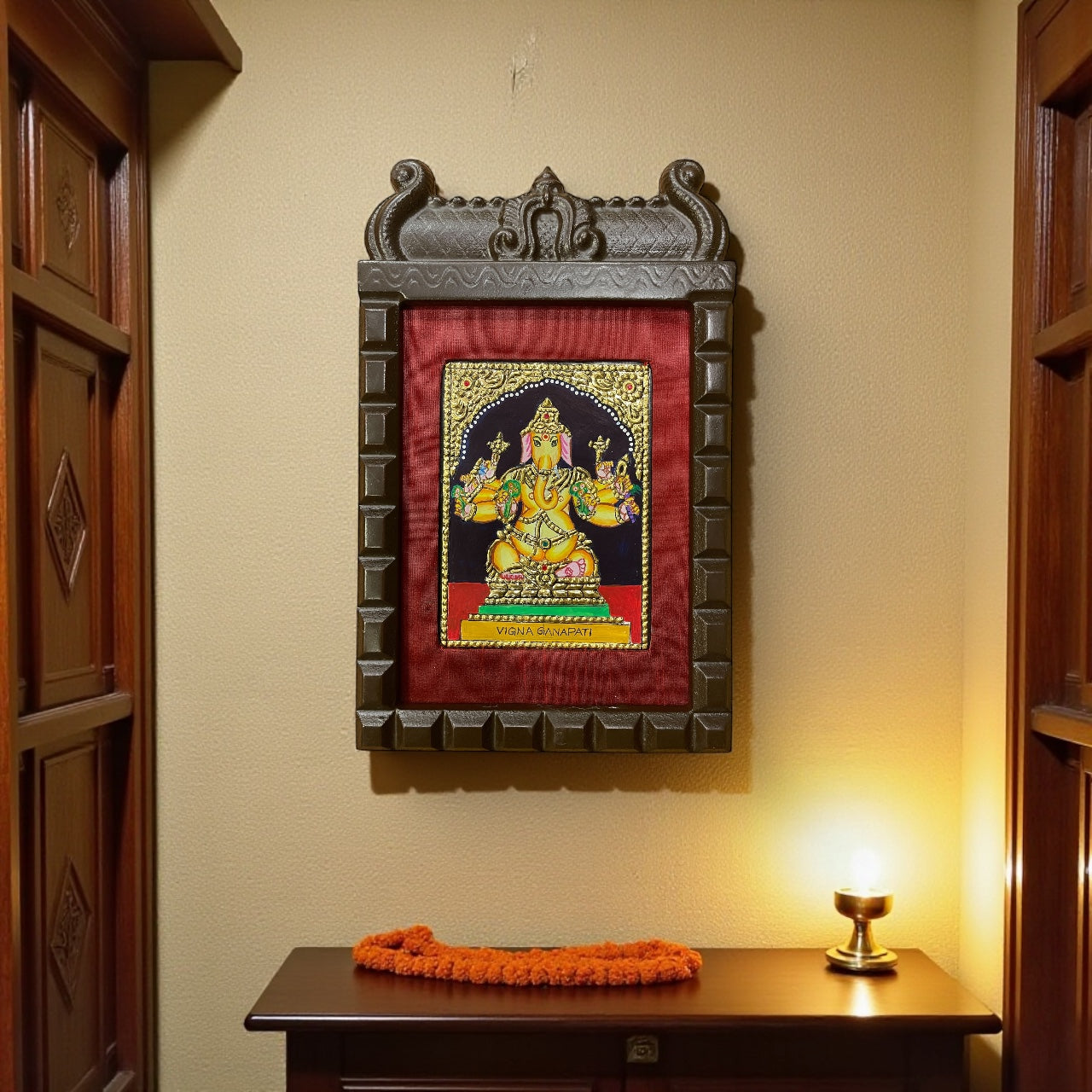 Vigna Ganapati Tanjore Painting