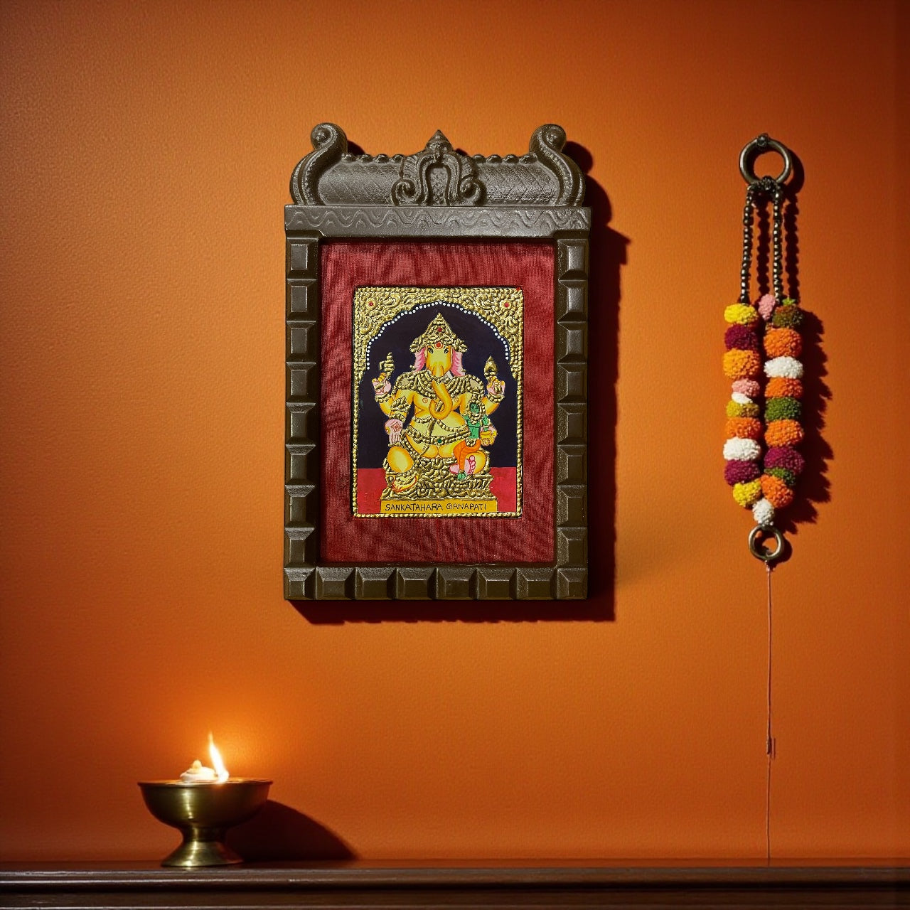 Sankatahara Ganapati Tanjore Painting