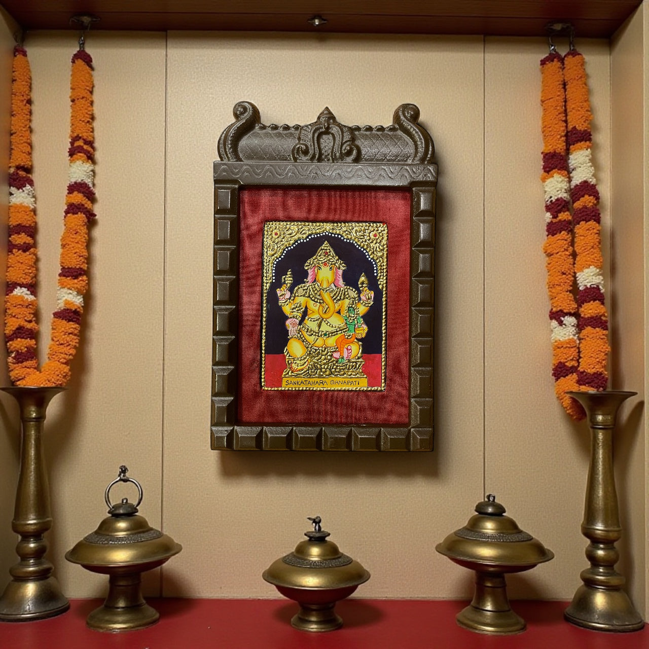 Sankatahara Ganapati Tanjore Painting