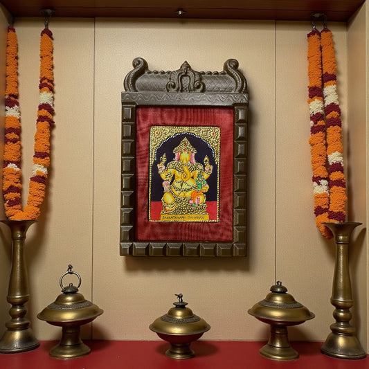 Sankatahara Ganapati Tanjore Painting