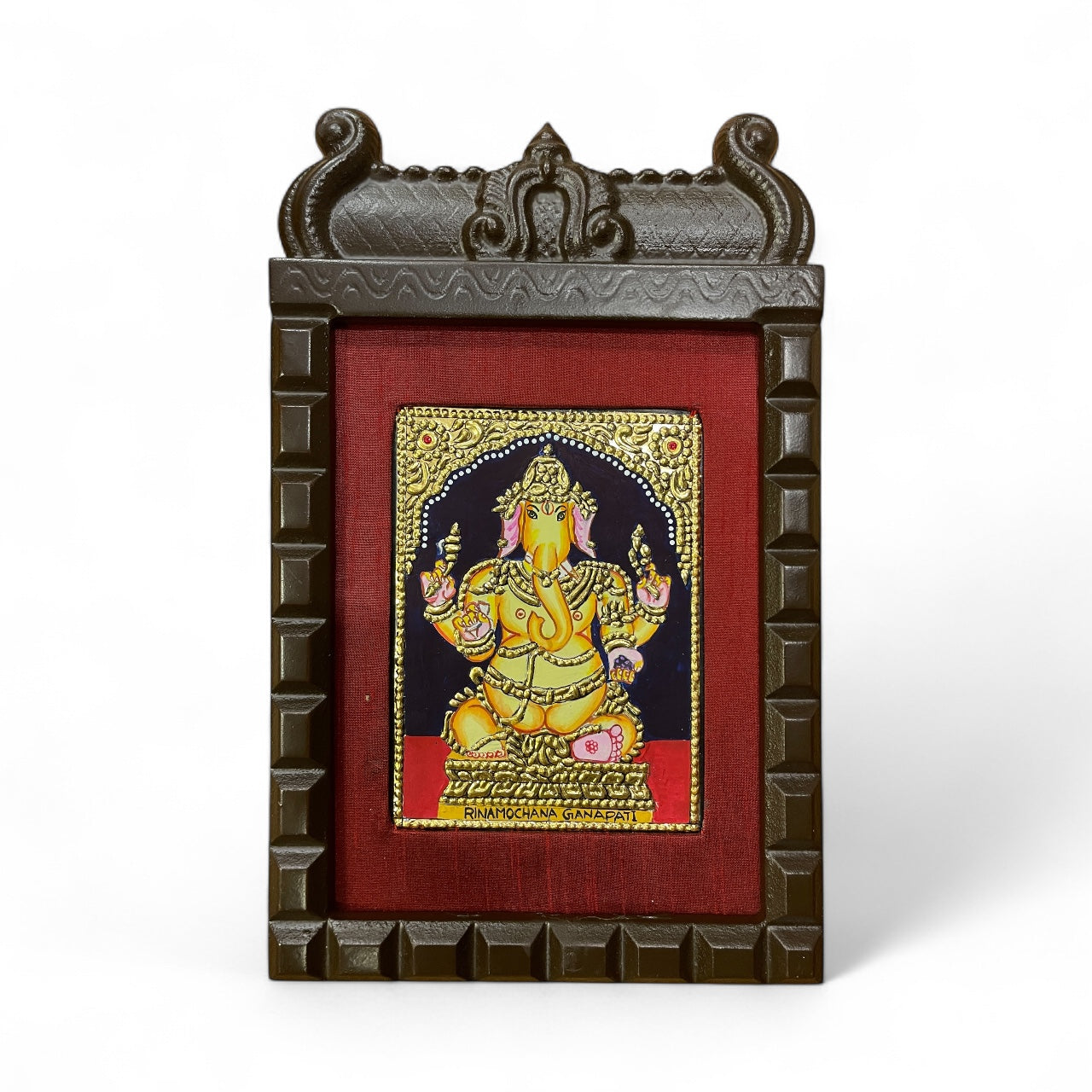 Rinamochana Ganapati Tanjore Painting