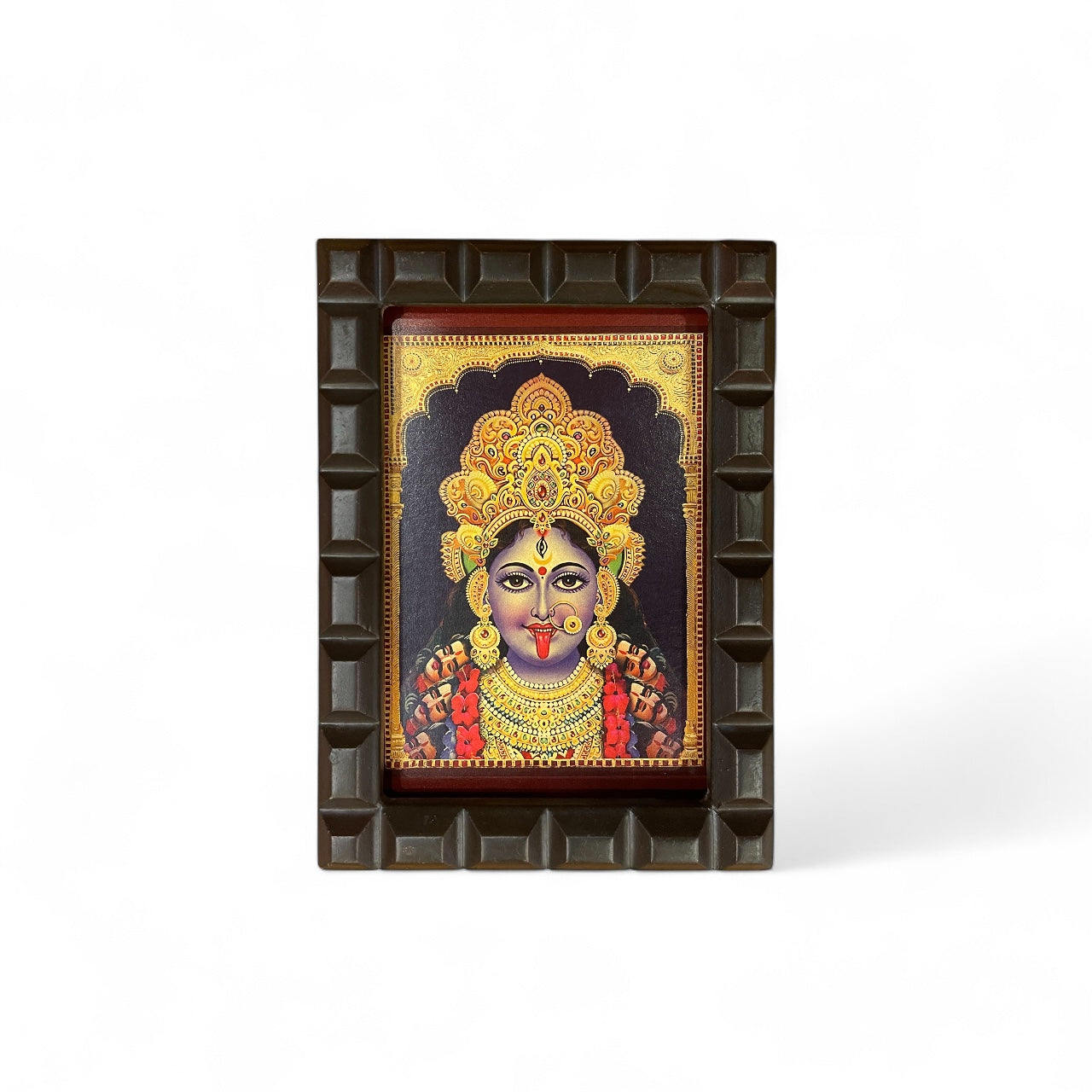 maa kaali -2 Gold foiled art within Wooden Frame