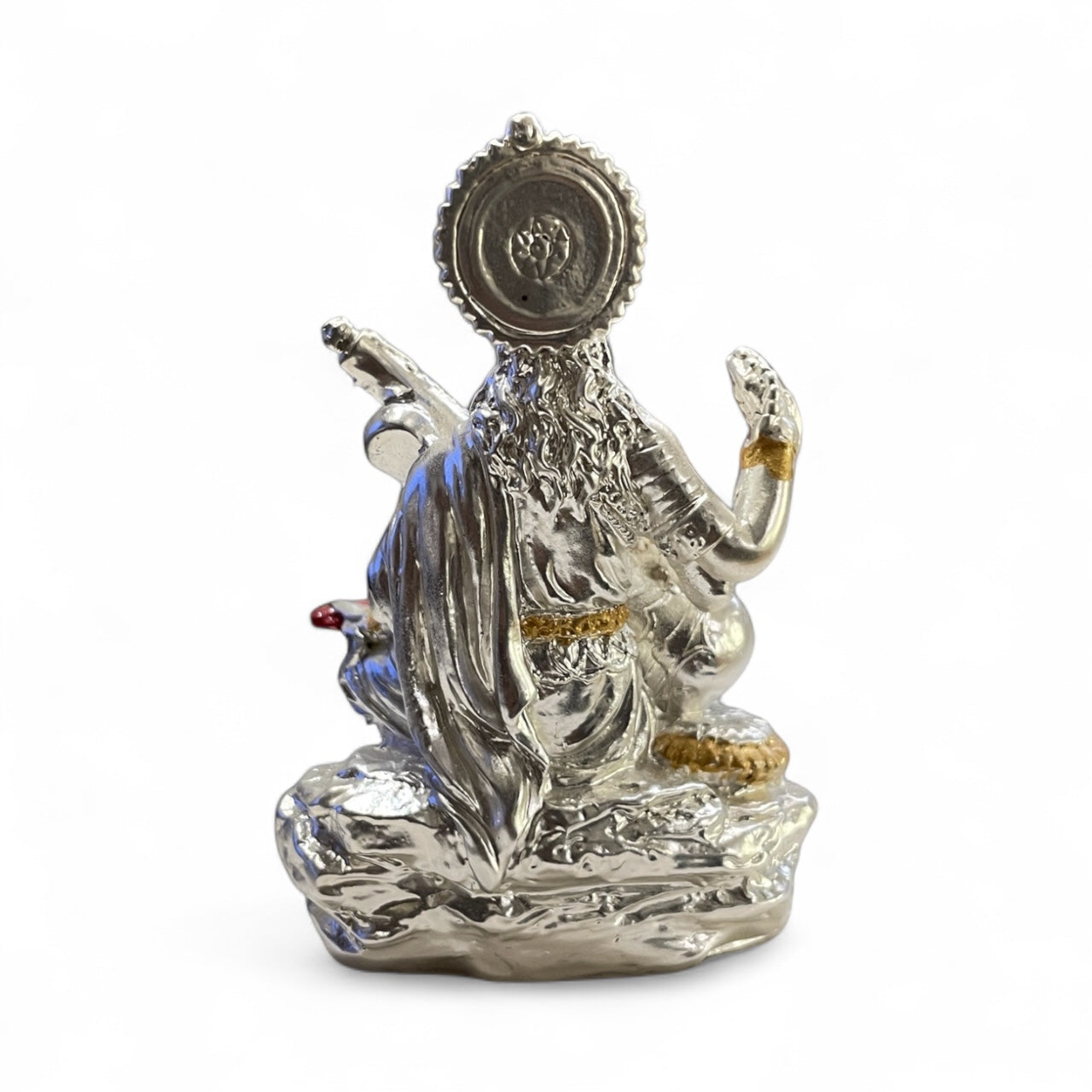 Silver Saraswathi idol