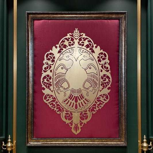 Gandaberunda – The Twin-Headed Power Symbol | Premium Metal Wall Art by Estudio