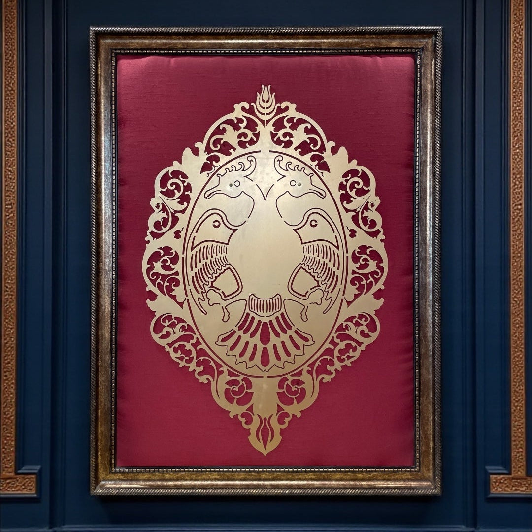 Gandaberunda – The Twin-Headed Power Symbol | Premium Metal Wall Art by Estudio