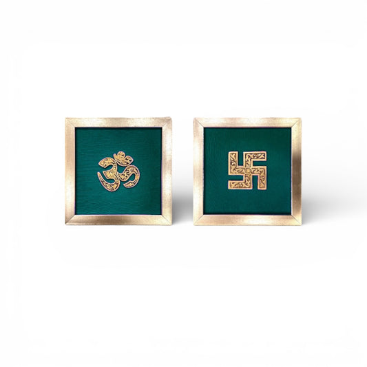 Brass Om & Swastik Frames