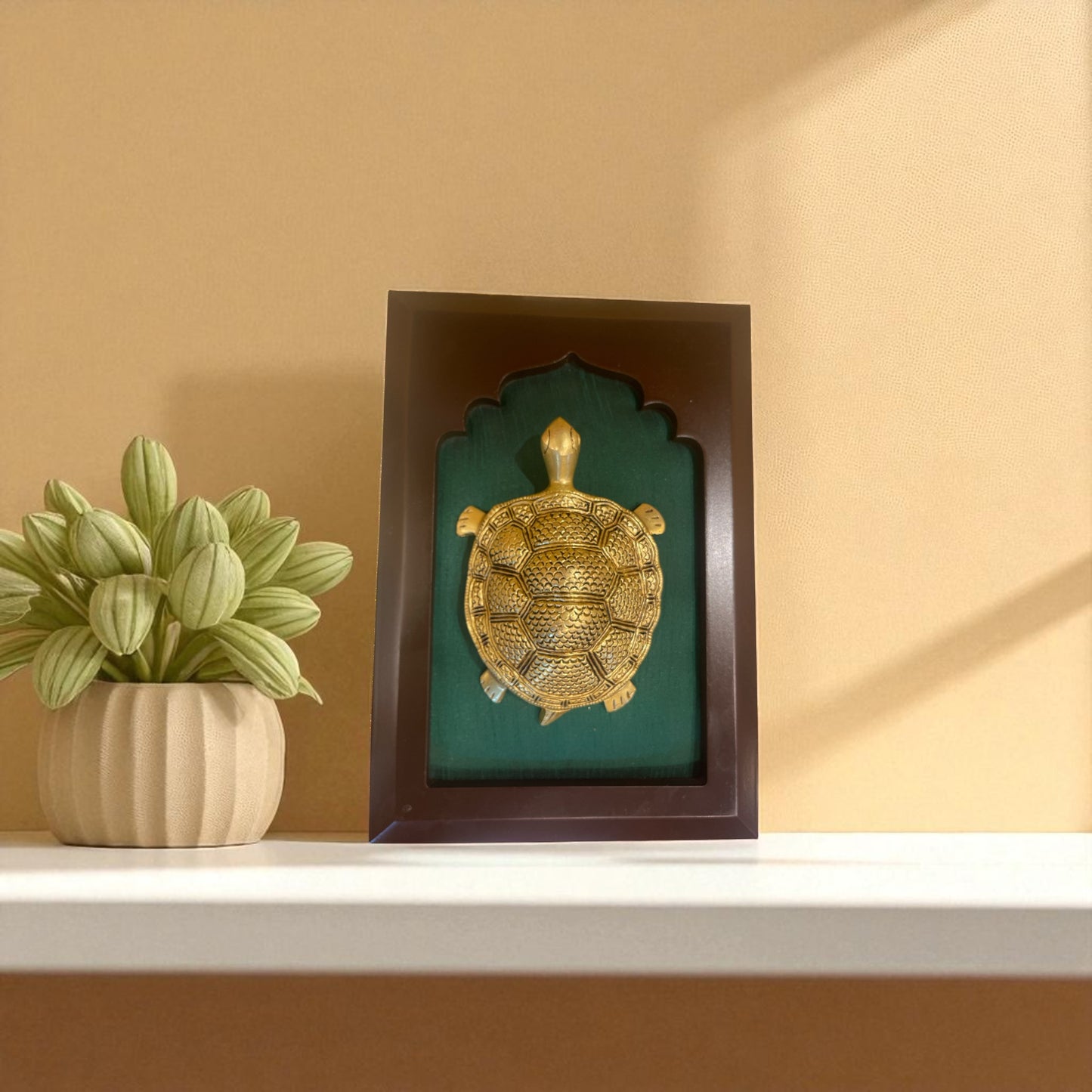 Brass Tortoise with switch code written behind ( The Symbol of Stability & Longevity )