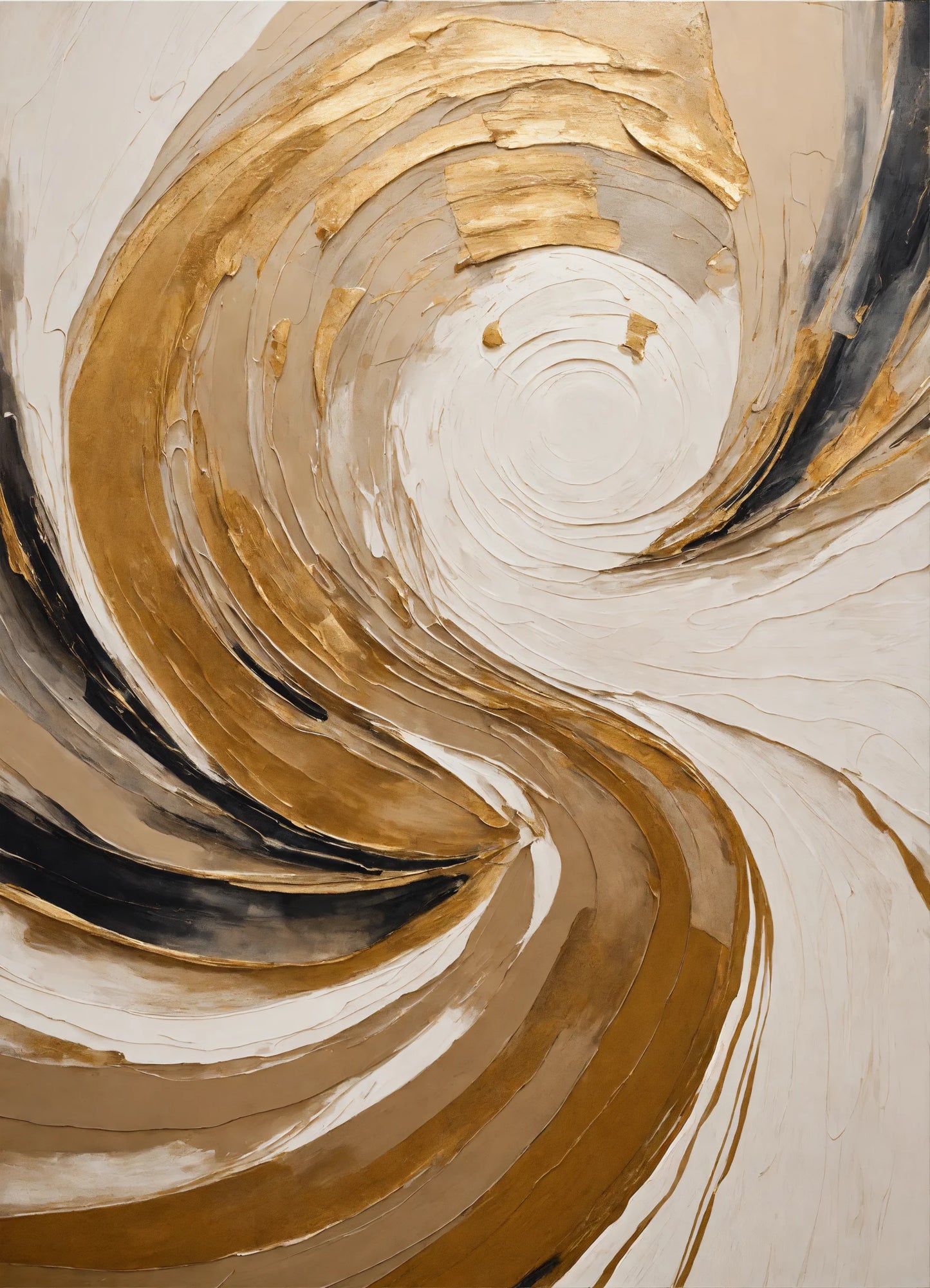 Original Acrylic Painting Harmony in Neutrals : Beige, White, Grey Painted on Canvas - without frame