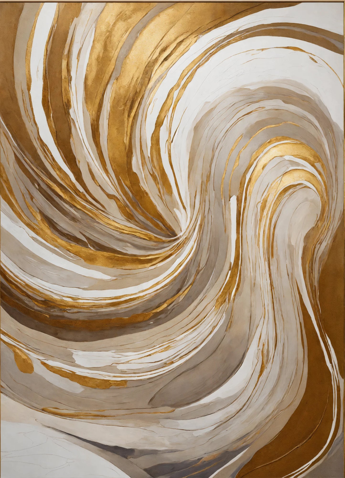 Original Acrylic Painting Harmony in Neutrals : Beige, White, Grey Painted on Canvas - without frame