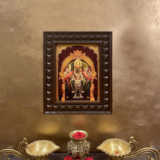 Gold Leafed Banashankari Devi in Wooden Frame