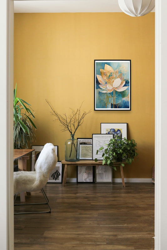 "Serene Floral Symphony" Original Acrylic Painting on Canvas - Without Frame