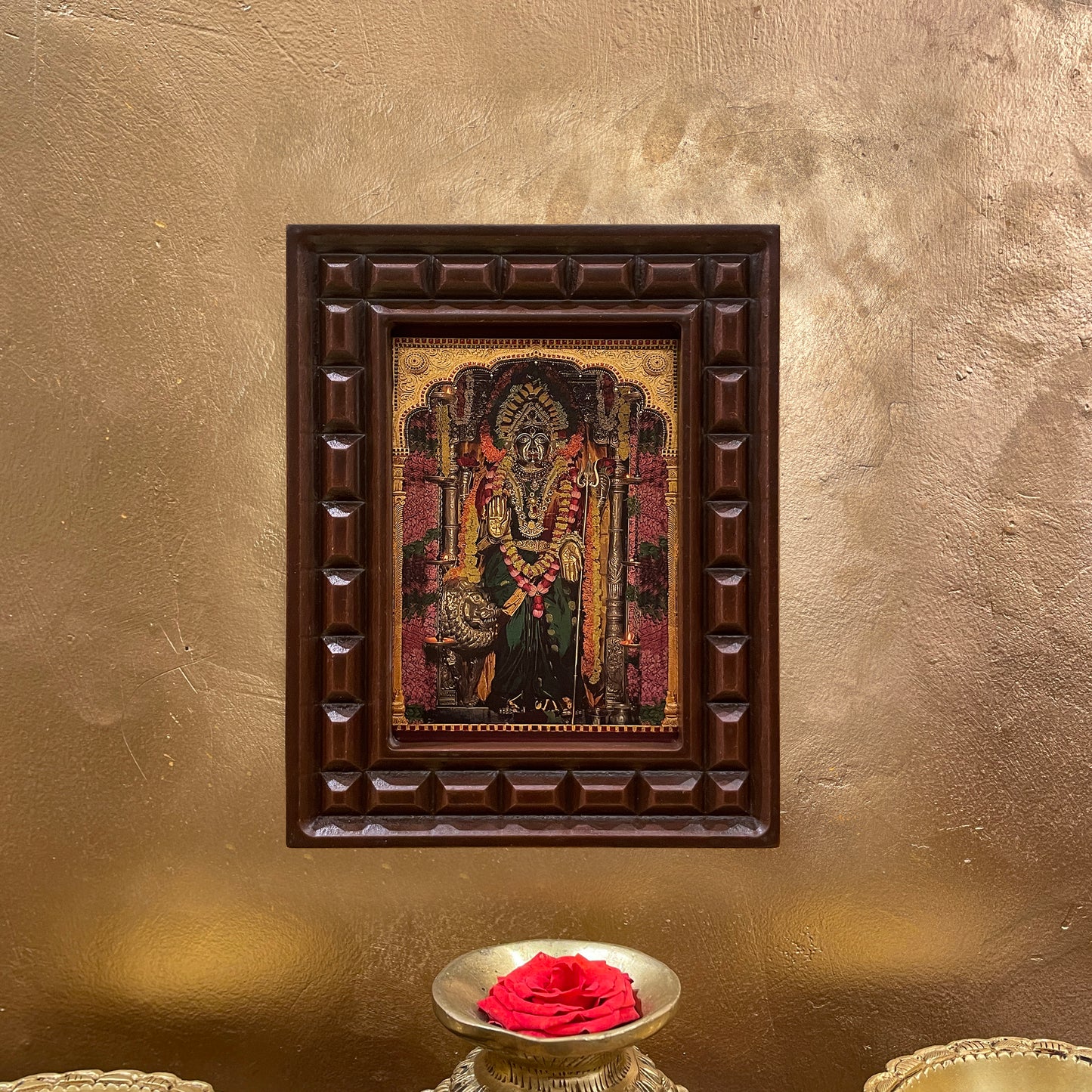Gold Leafed Mangala Devi in Wooden Frame