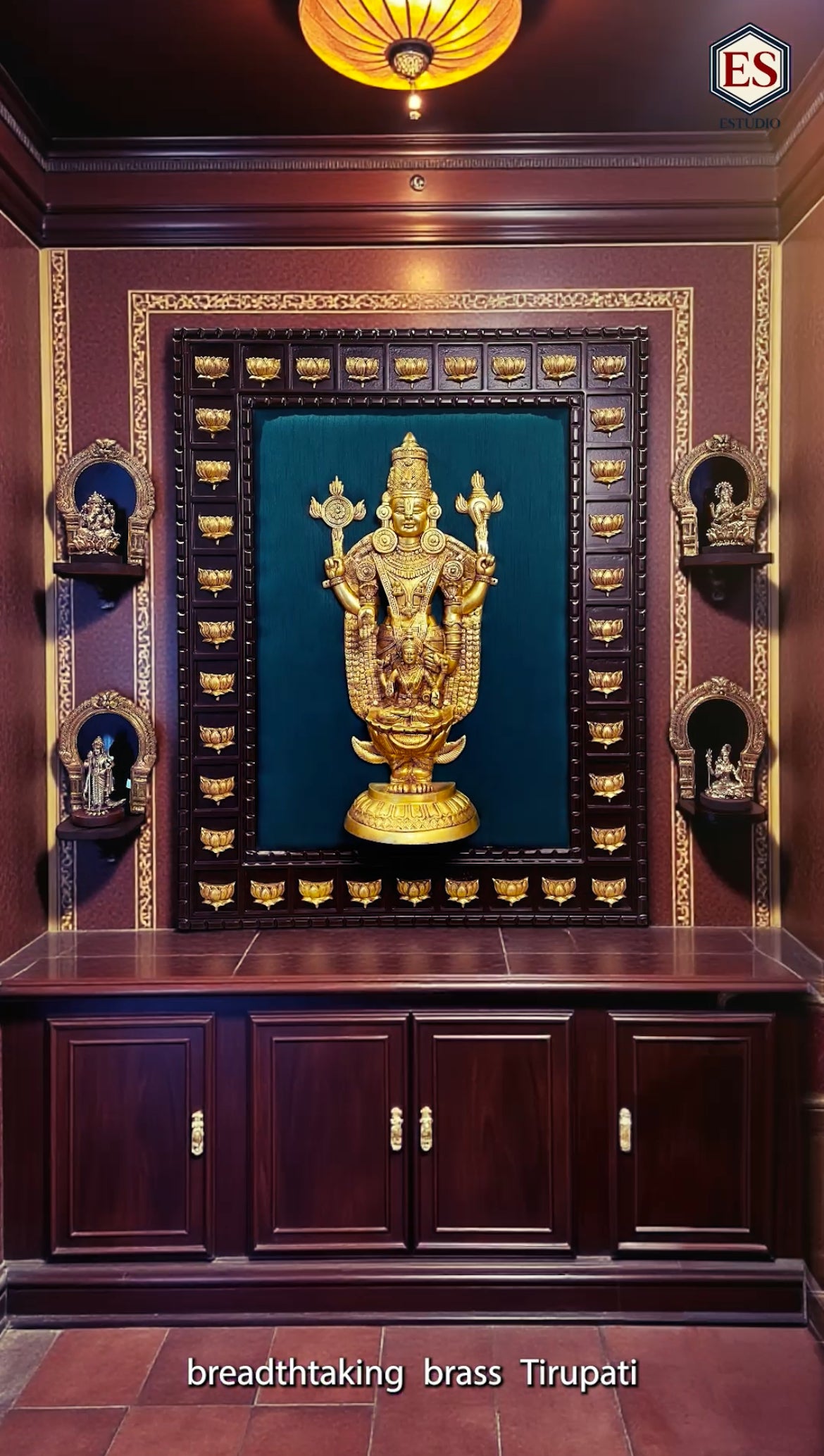 Load video: Brass Tirupati Balaji with Lakshmi – Traditional Handcrafted Divine Wall Art