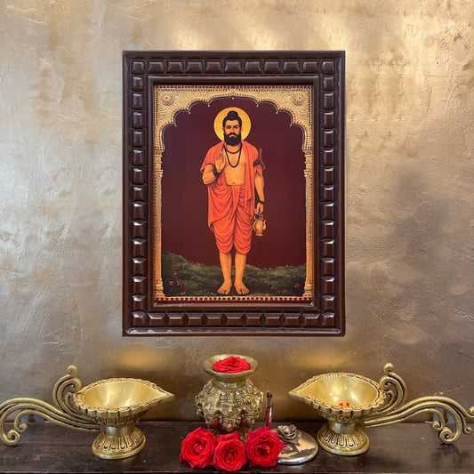 Thipperudra Swamy Gold Leaf Art in Wooden Frame