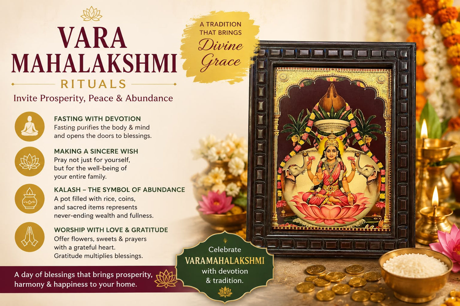 The Science Behind Varamahalakshmi Vratam: Ancient Wisdom, Abundance & the Sacred Lakshmi Kalash