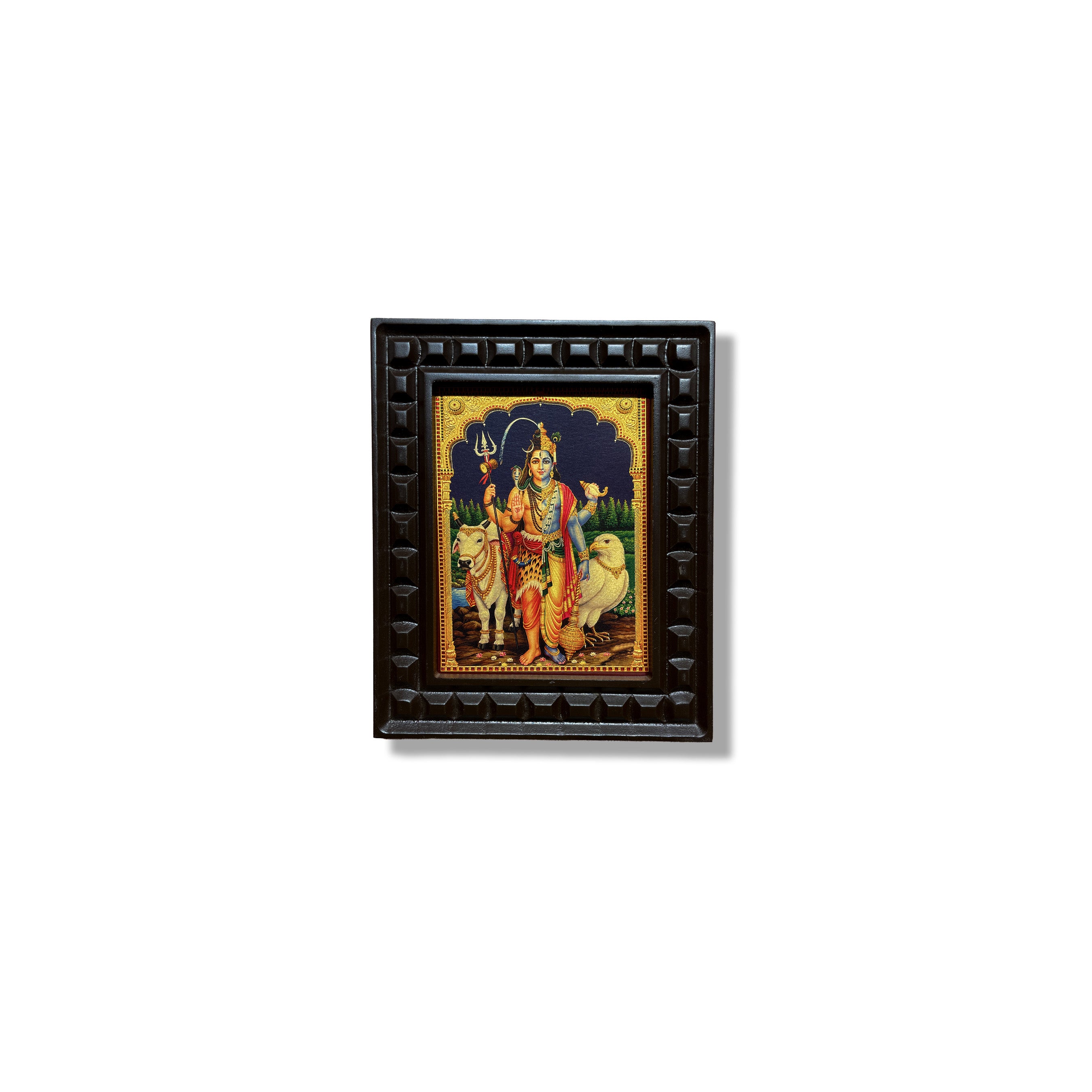 Lord Ganesha Gold Leaf Art | Premium Engineered Wooden Frame