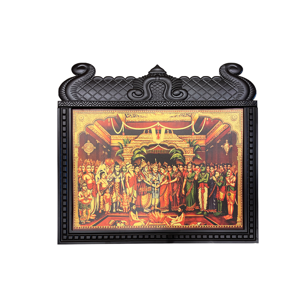 Srinivasa Kalyanam Temple Frame | Lord Venkateswara Divine Wedding Wall Decor