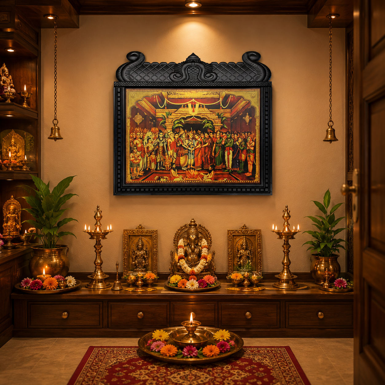 Srinivasa Kalyanam Temple Frame | Lord Venkateswara Divine Wedding Wall Decor