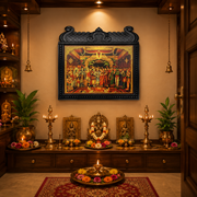 Srinivasa Kalyanam Temple Frame | Lord Venkateswara Divine Wedding Wall Decor
