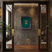 Kirtimukuda Brass Wall Art Frame for Pooja Room | Premium Temple Decor by Estudio